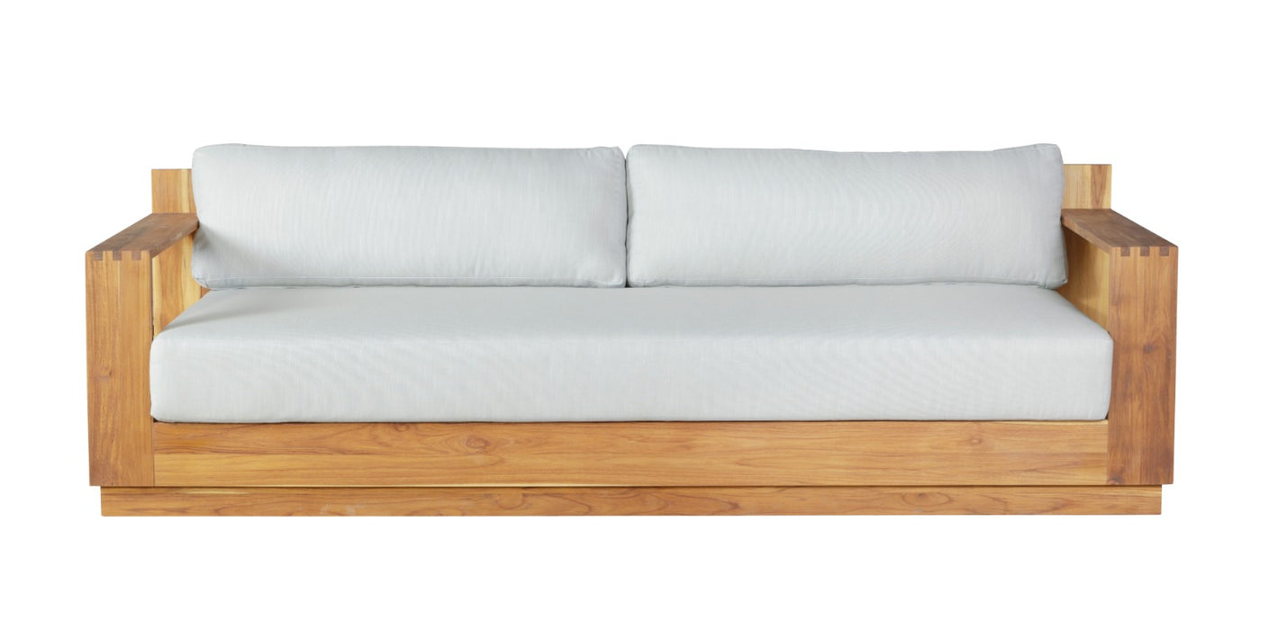 Paradiso Outdoor Teak Wood Sofa - 84" Premium Plantation Teak Natural Finish