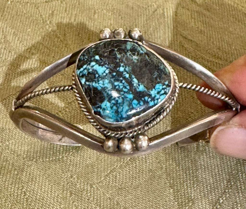 1950s Sterling Navajo Turquoise Bracelet
