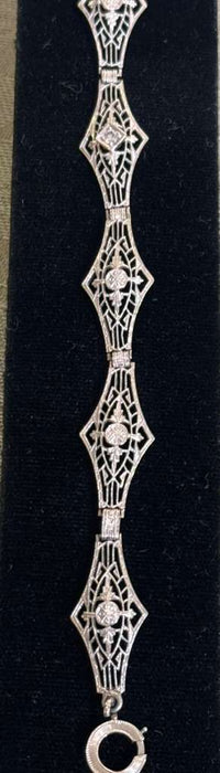 14k WG Filig bracelet/diamond