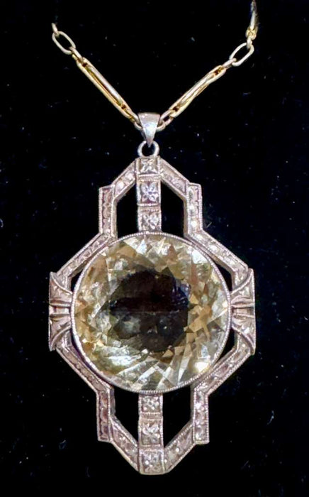 Sterling 30's Citrine neck