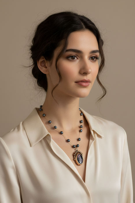 Gray Pearl with Pendant