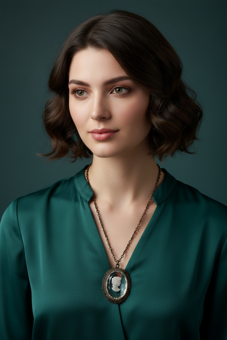 Lady Portrait Necklace
