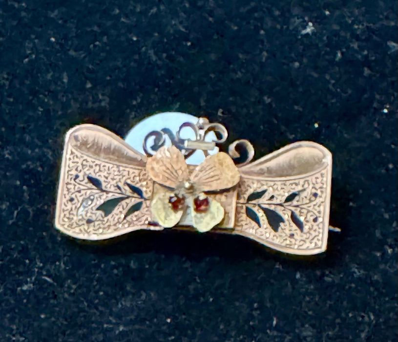GF VCT Bow pin with red stones