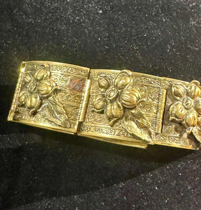 Brass flower bracelet