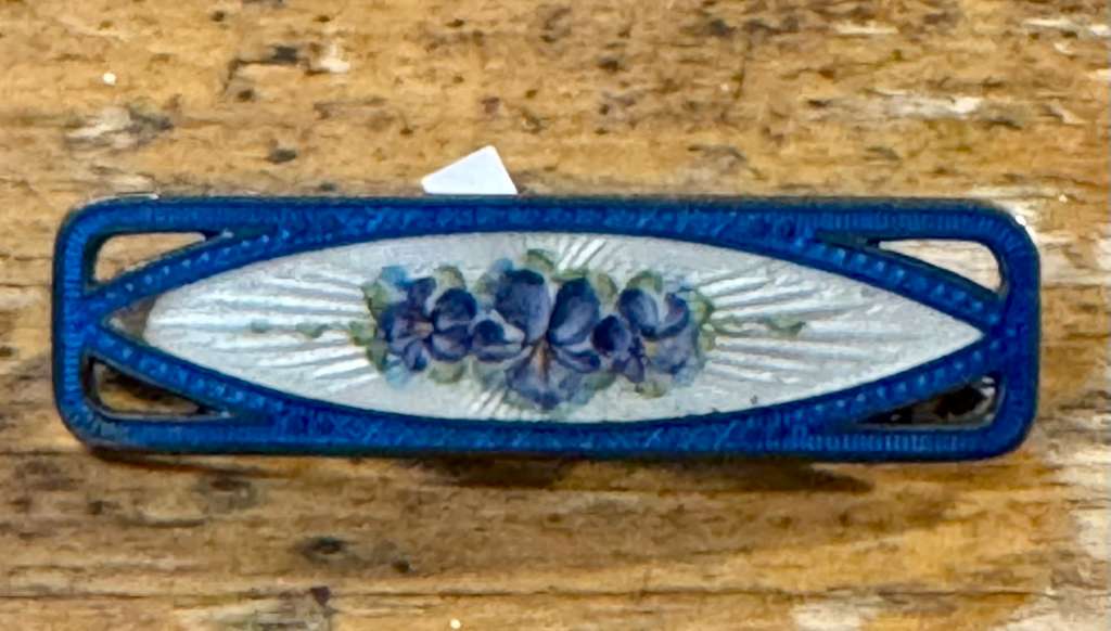 SS Enamel Flower Rec. Pin