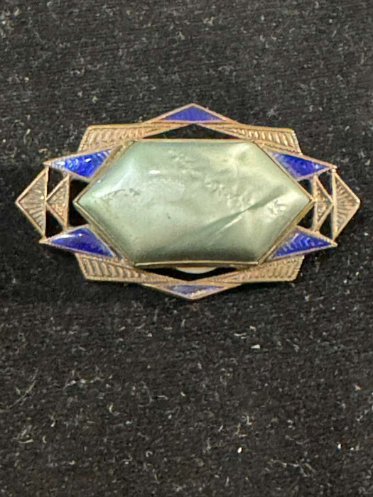 Deco with enamel Faux green stone