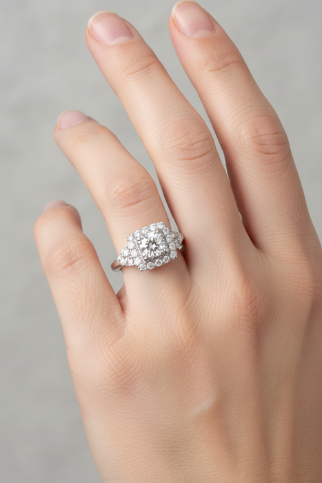 Platinum .56 ct Deco Diamond ring