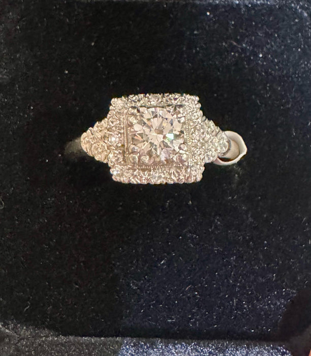 Platinum .56 ct Deco Diamond ring
