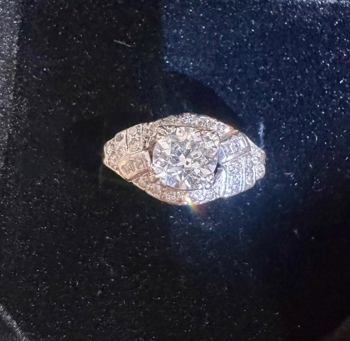Platinum Deco 1.03 ct diamond