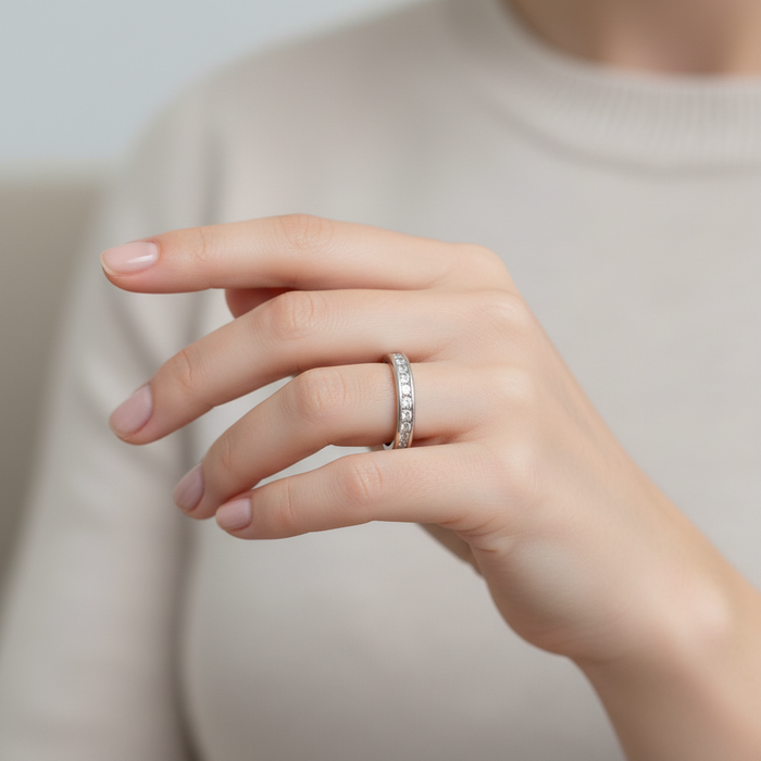 Platinum 1.0CTW Eternity band