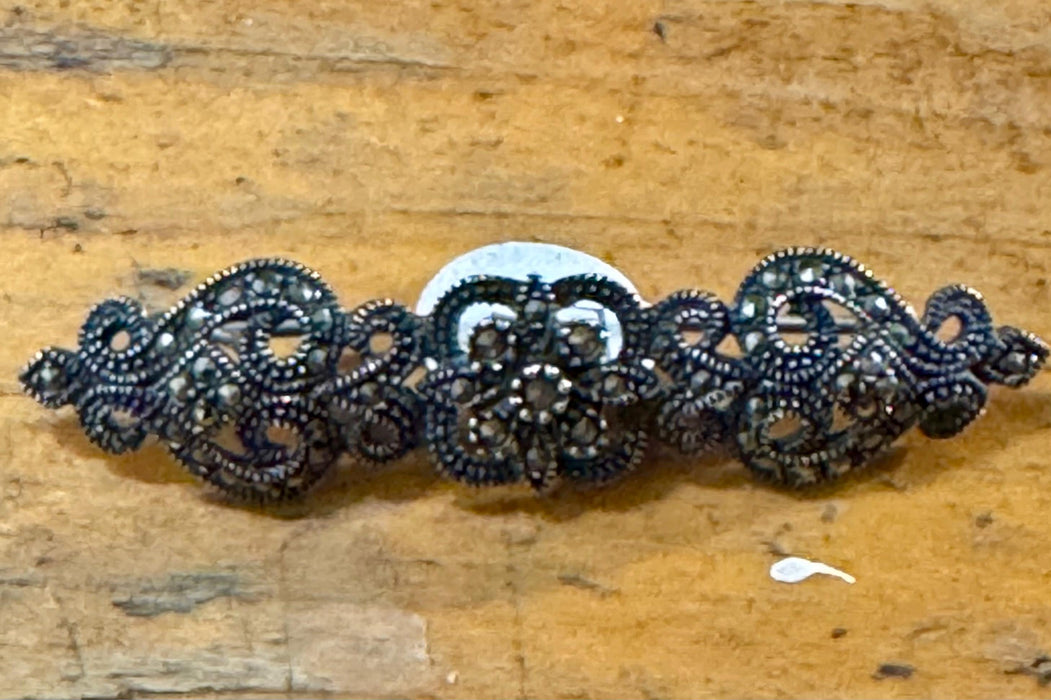 Sterling Silver Marcasite pin