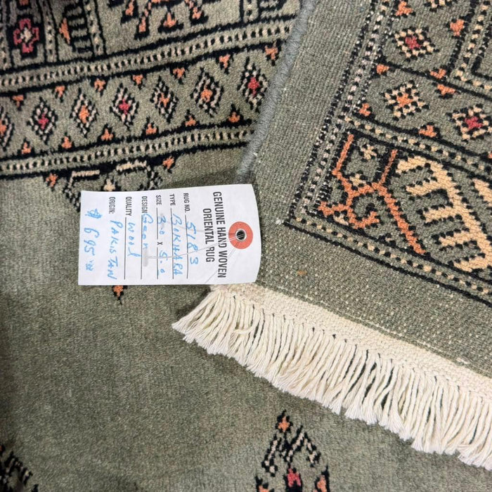Hand-Knotted Pakistani Bokhara Rug – 100% Wool, 3' x 5'