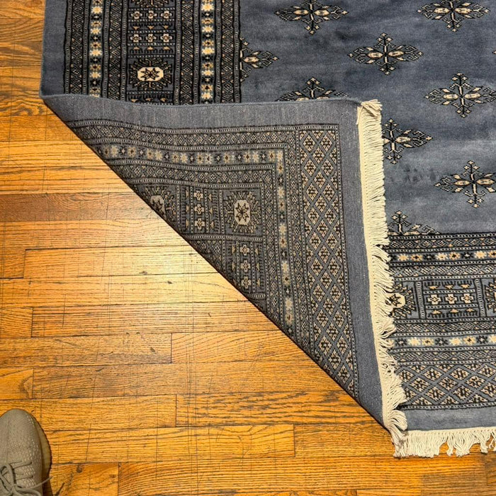 Hand-Knotted Pakistani Bokhara Rug – 100% Wool, size 8' x 10'