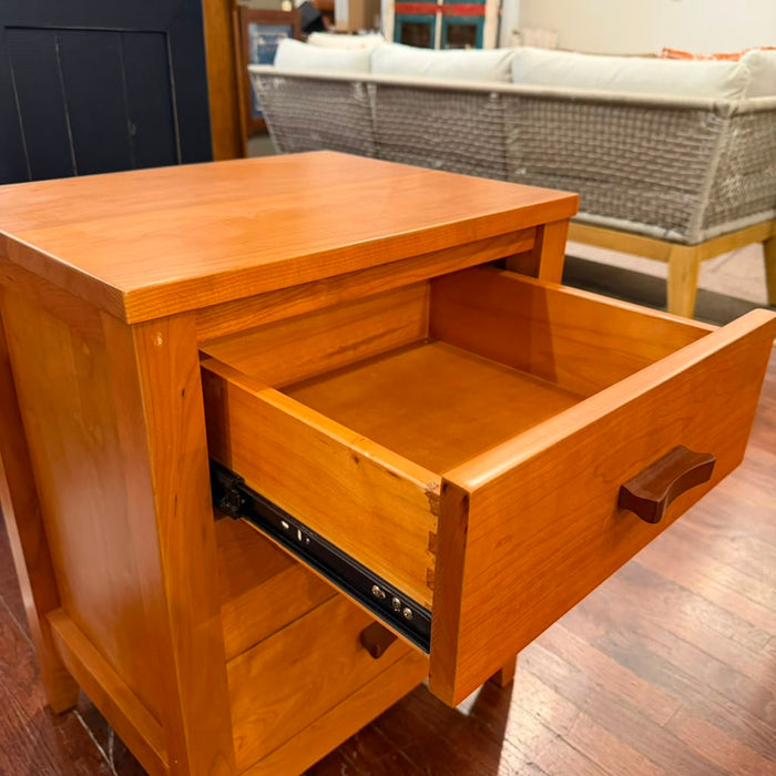 Heritage Cherry Solid Cherry Wood 3-Drawer Nightstand / End Table
