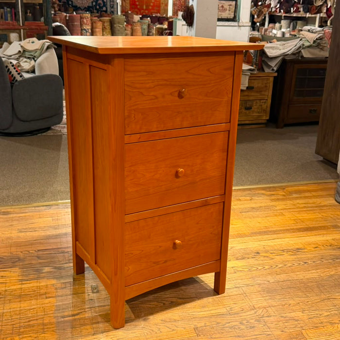 Heritage Cherry Solid Wood 3-Drawer File Cabinet