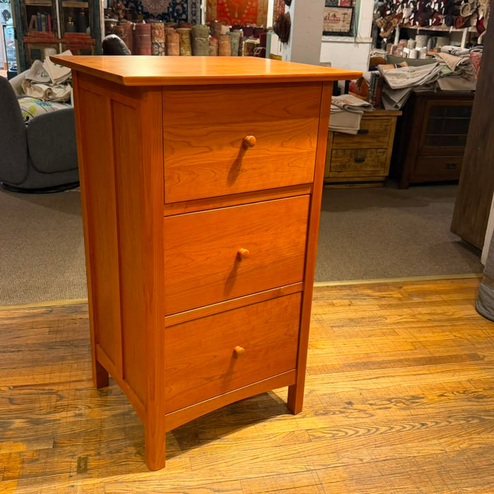Heritage Cherry Solid Wood 3-Drawer File Cabinet