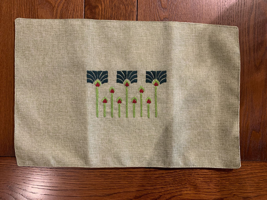 Arts & Crafts Mission style Linen Table Runner