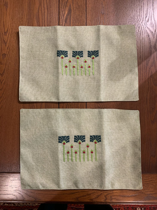 Arts & Crafts Mission style Linen Table Runner