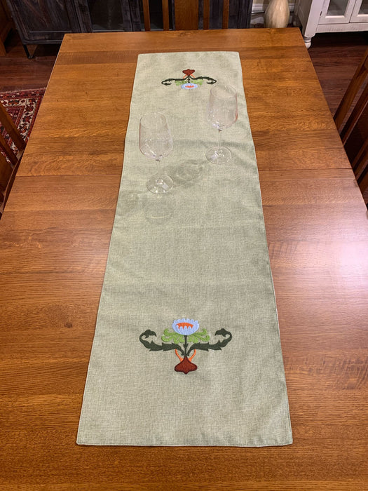 Arts & Crafts Mission style Linen Table Runner
