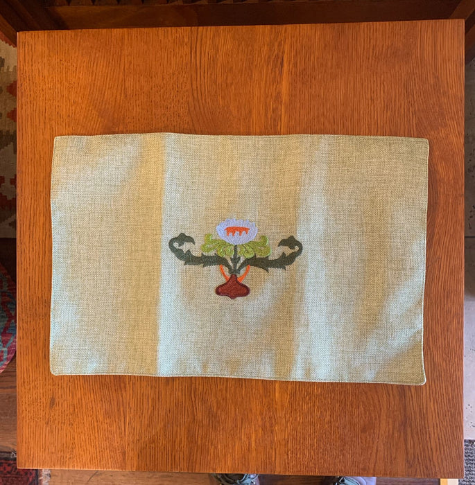 Arts & Crafts Mission style Linen Table Runner