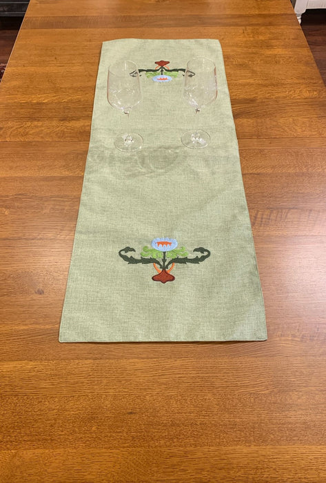 Arts & Crafts Mission style Linen Table Runner