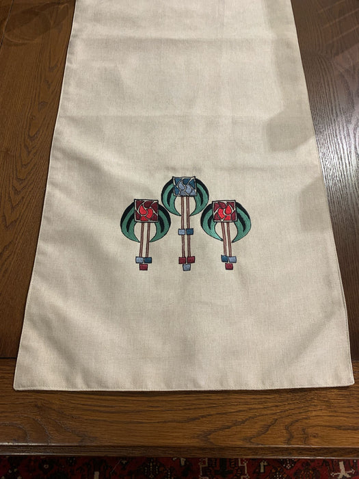 Arts & Crafts Mission style Linen Table Runner