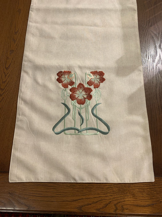 Arts & Crafts Mission style Linen Table Runner