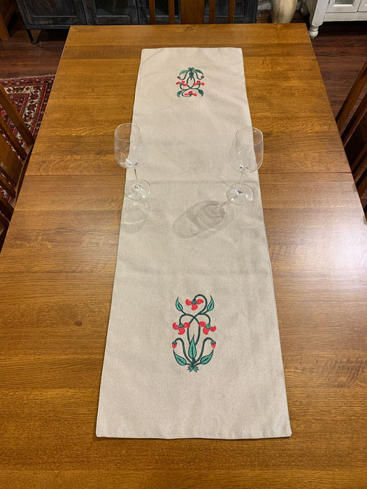 Arts & Crafts Mission style Linen Table Runner