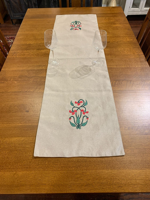 Arts & Crafts Mission style Linen Table Runner