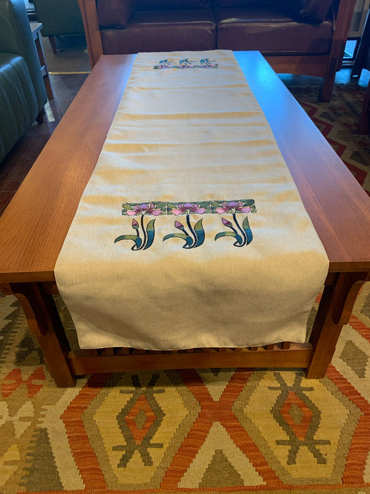 Arts & Crafts Mission style Linen Table Runner