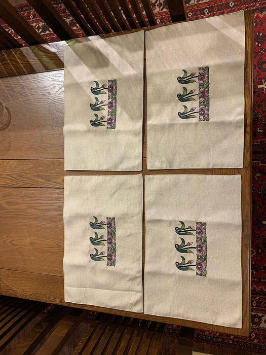 Arts & Crafts Mission style Linen Table Runner