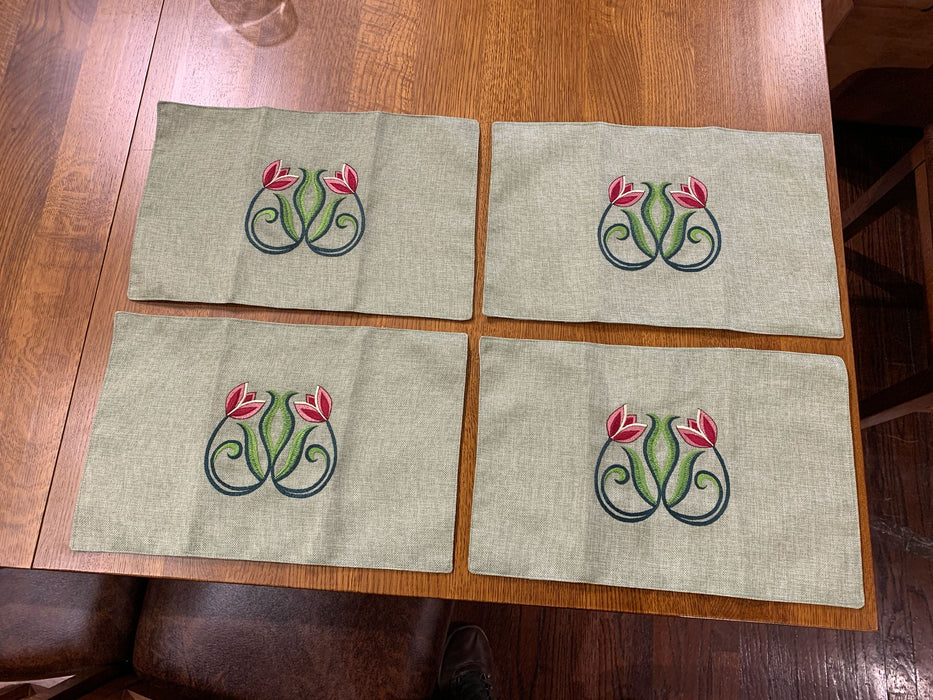 Arts & Crafts Mission style Linen Table Runner