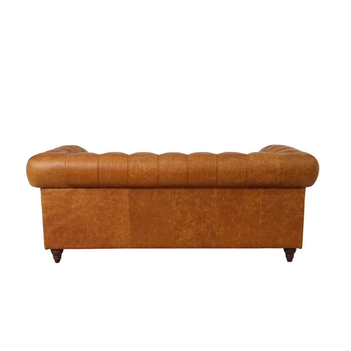 Belgravia Chesterfield Top Grain Tufted Leather Sofa – Classic Elegance in Premium Leather