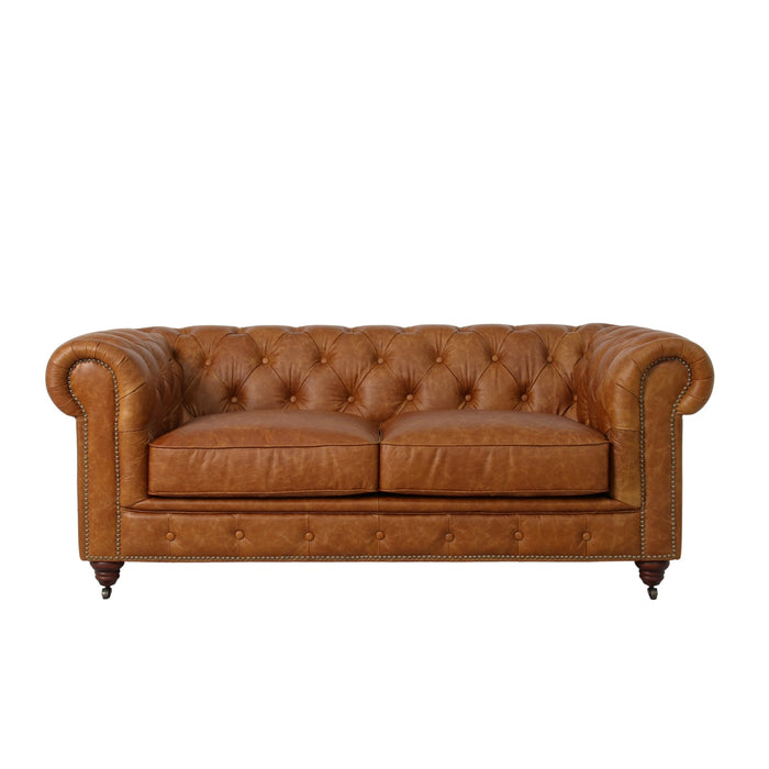 Belgravia Chesterfield Top Grain Tufted Leather Sofa – Classic Elegance in Premium Leather
