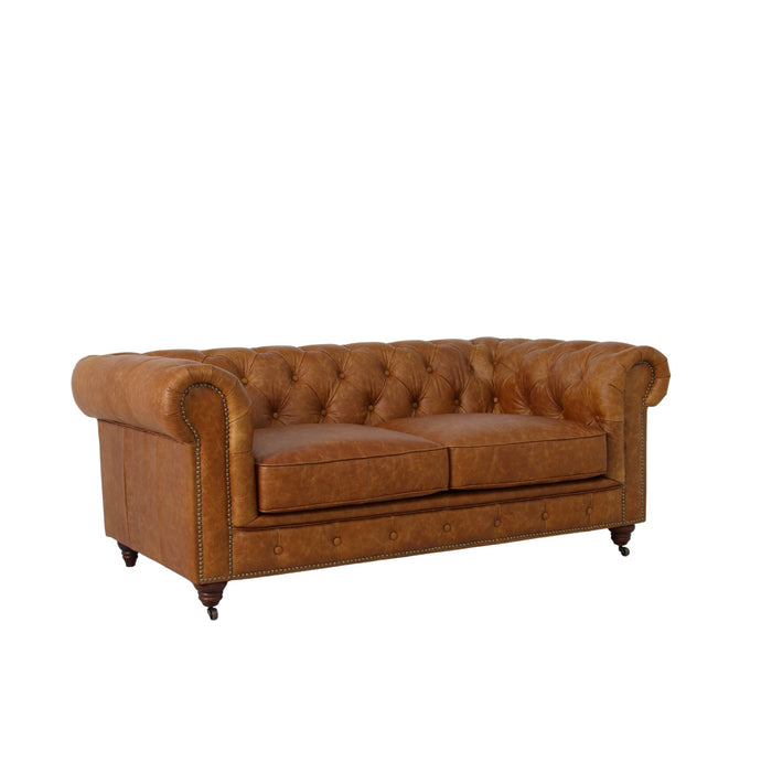 Belgravia Chesterfield Top Grain Tufted Leather Sofa – Classic Elegance in Premium Leather