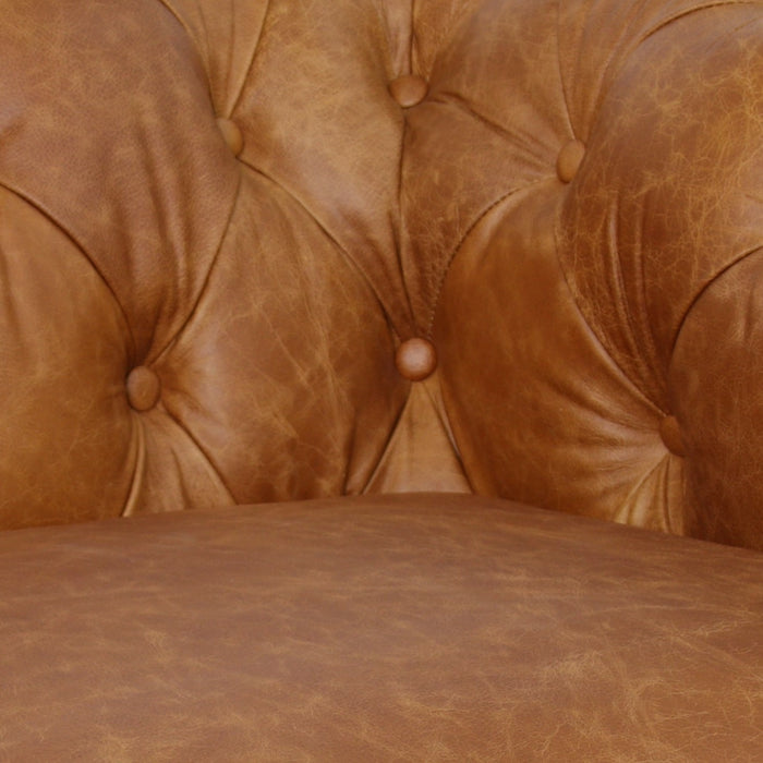 Belgravia Chesterfield Top Grain Tufted Leather Sofa – Classic Elegance in Premium Leather