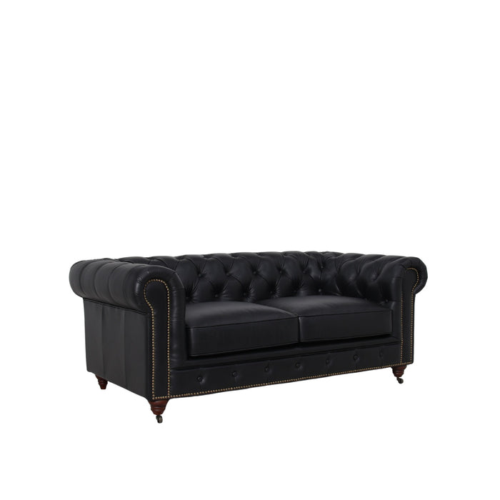 Belgravia Chesterfield Top Grain Tufted Leather Sofa – Classic Elegance in Premium Leather