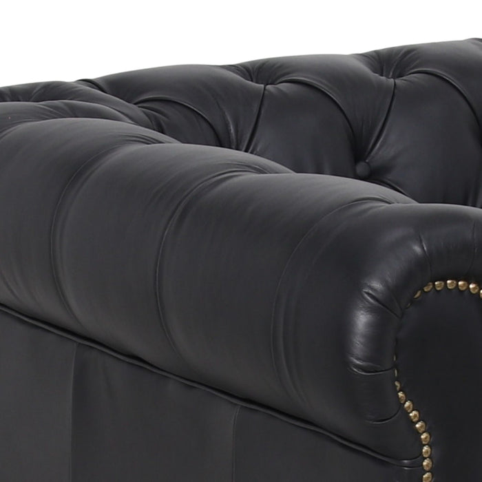 Belgravia Chesterfield Top Grain Tufted Leather Sofa – Classic Elegance in Premium Leather