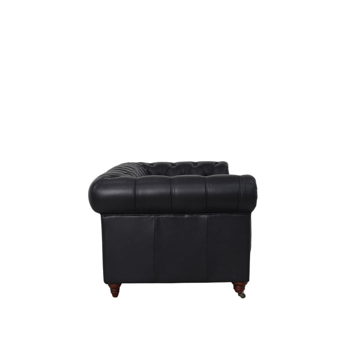 Belgravia Chesterfield Top Grain Tufted Leather Sofa – Classic Elegance in Premium Leather