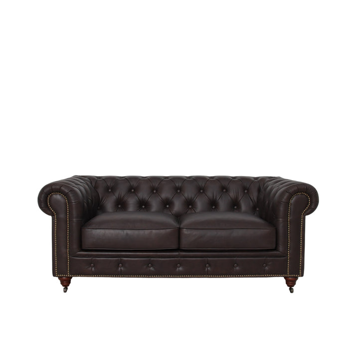Belgravia Chesterfield Top Grain Tufted Leather Sofa – Classic Elegance in Premium Leather