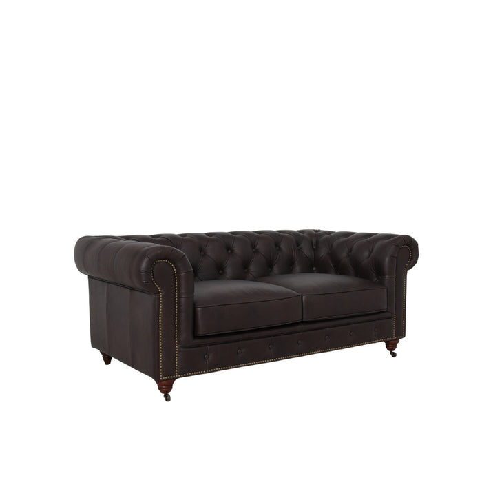 Belgravia Chesterfield Top Grain Tufted Leather Sofa – Classic Elegance in Premium Leather