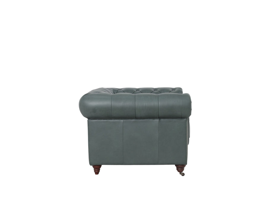 Belgravia Chesterfield Top Grain Leather Club Chair – Classic Tufted Armchair in Premium Finishes