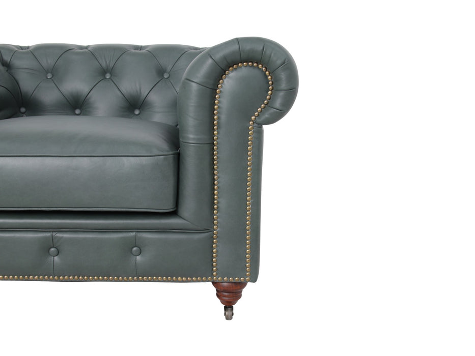 Belgravia Chesterfield Top Grain Leather Club Chair – Classic Tufted Armchair in Premium Finishes