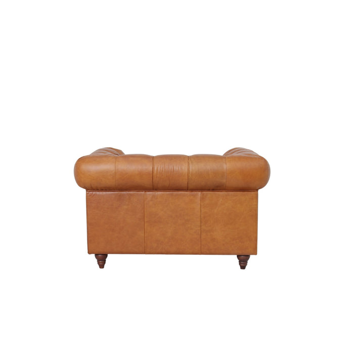 Belgravia Chesterfield Top Grain Leather Club Chair – Classic Tufted Armchair in Premium Finishes
