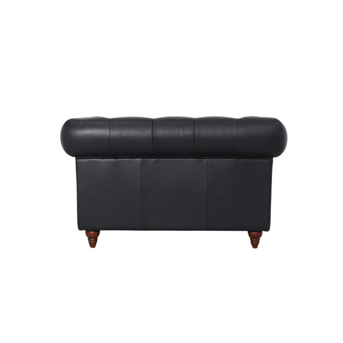 Belgravia Chesterfield Top Grain Leather Club Chair – Classic Tufted Armchair in Premium Finishes