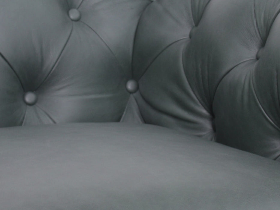 Belgravia Chesterfield Top Grain Leather Club Chair – Classic Tufted Armchair in Premium Finishes