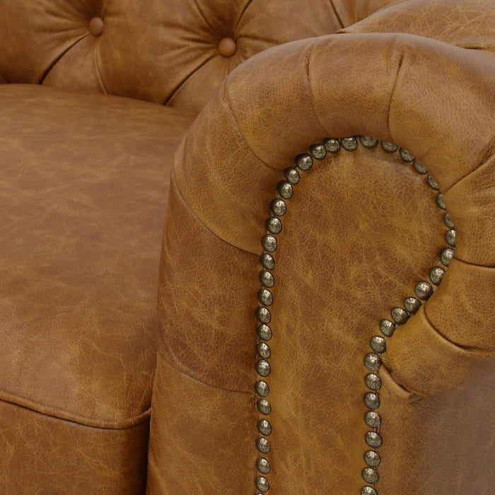 Belgravia Chesterfield Tufted Top Grain Leather Sofa – Classic Elegance Meets Modern Comfort