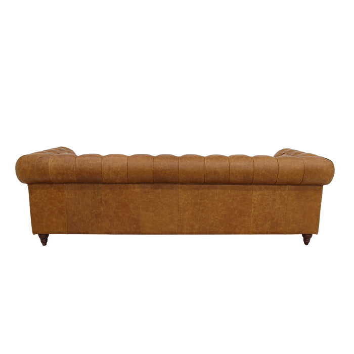 Belgravia Chesterfield Tufted Top Grain Leather Sofa – Classic Elegance Meets Modern Comfort