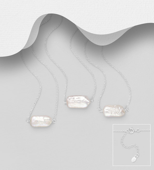 Sterling Silver Necklace with Freshwater Pearls