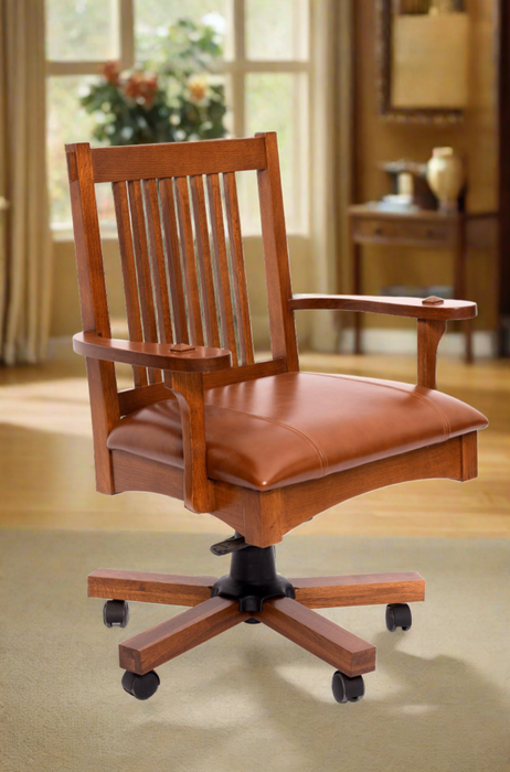 Arts and Crafts Mission Oak Office Chair